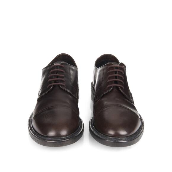 NIB BURBERRY REDWORTHS BROWN LEATHER SHEARLING DERBY OXFORDS 43.5 $795 ITALY